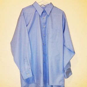 Van Heusen Men's Dress Shirt Popling Solid - Blue